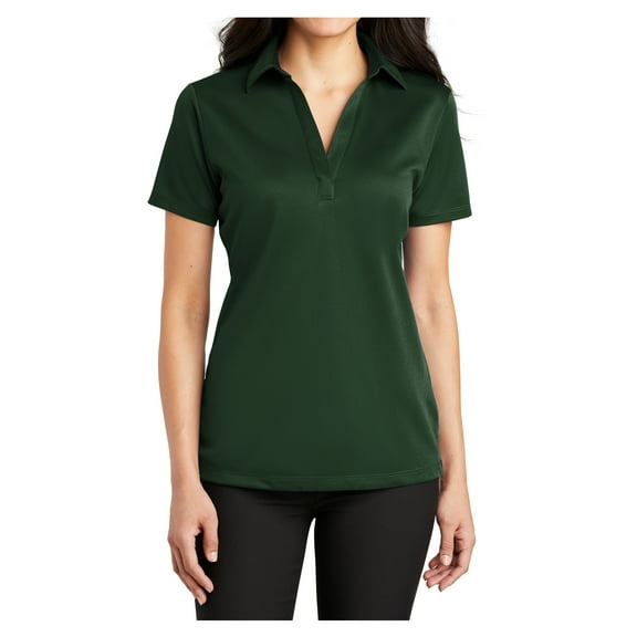 Yellow Rooster Womens Silk Touch Performance Polo Dark Green XS