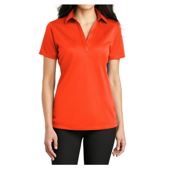 Yellow Rooster Womens Silk Touch Performance Polo Neon Orange 3XL