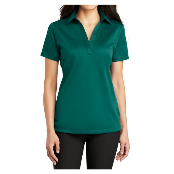 Yellow Rooster Womens Silk Touch Performance Polo Teal Green XL