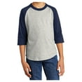 thumbnail image 1 of Yellow Rooster Youth Colorblock Raglan Jersey Heather Grey/ Navy M, 1 of 7