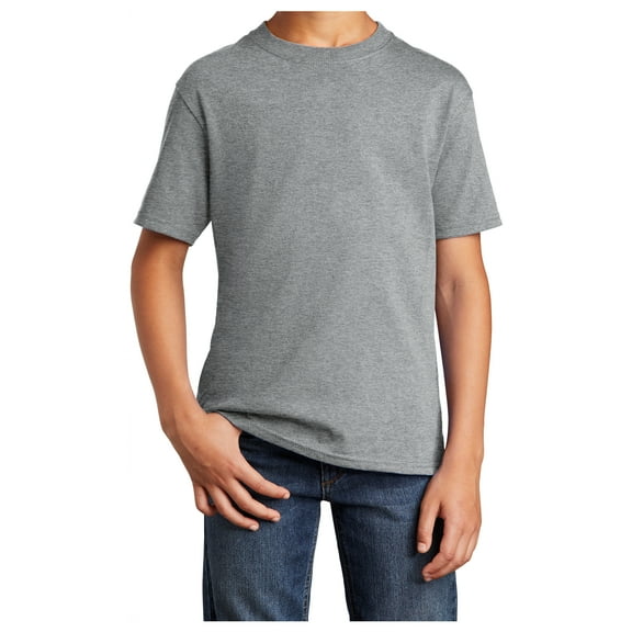 Yellow Rooster Youth Core Cotton T-Shirts Athletic Heather XS