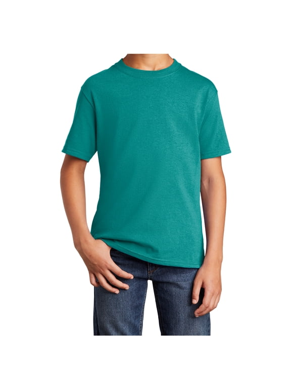 Youth Core Cotton T-Shirts Bright Aqua M