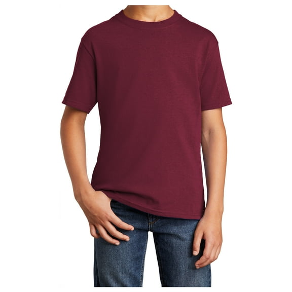 Yellow Rooster Youth Core Cotton T-Shirts Cardinal M