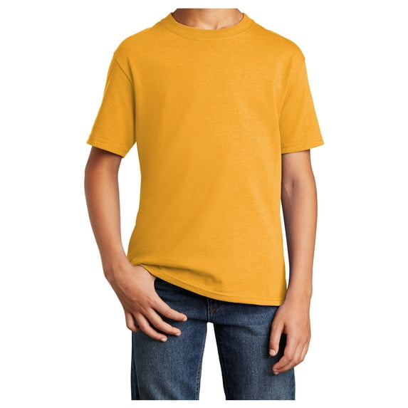 Yellow Rooster Youth Core Cotton T-Shirts Gold XL