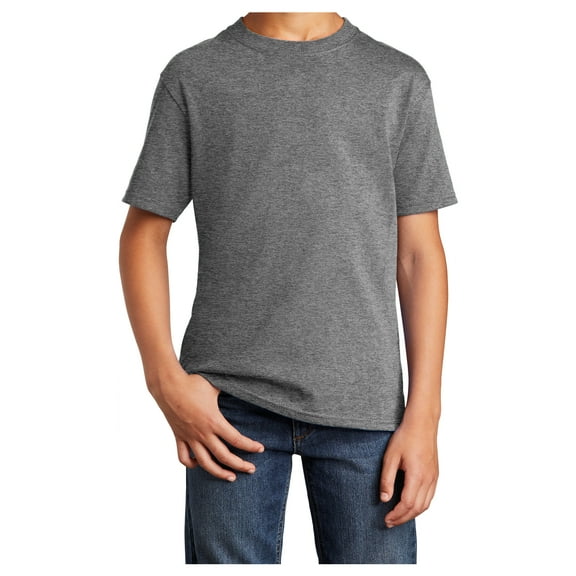 Yellow Rooster Youth Core Cotton T-Shirts Graphite Heather XL