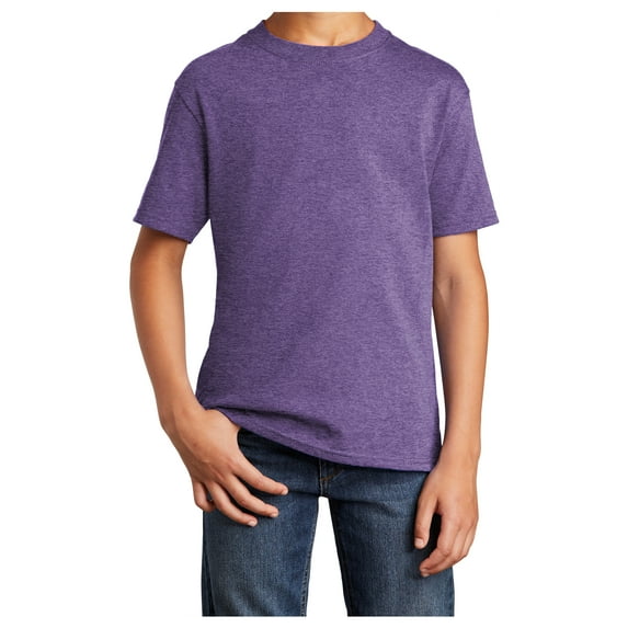 Yellow Rooster Youth Core Cotton T-Shirts Heather Purple L