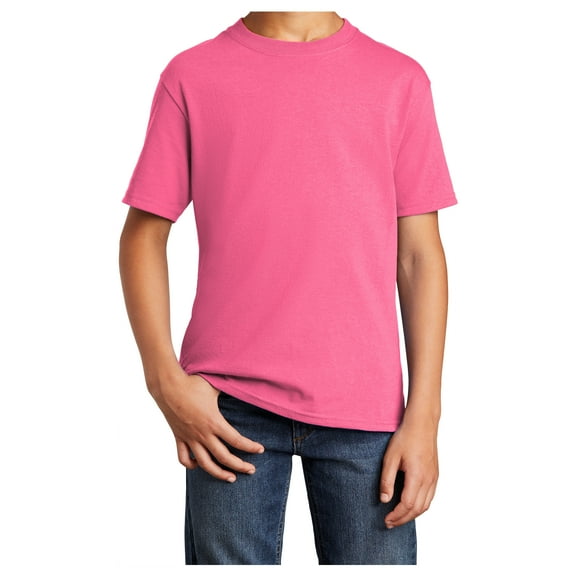 Yellow Rooster Youth Core Cotton T-Shirts Neon Pink M