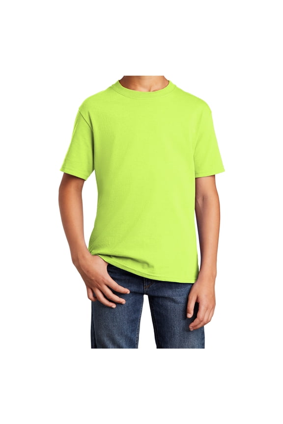 Youth Core Cotton T-Shirts Neon Yellow S