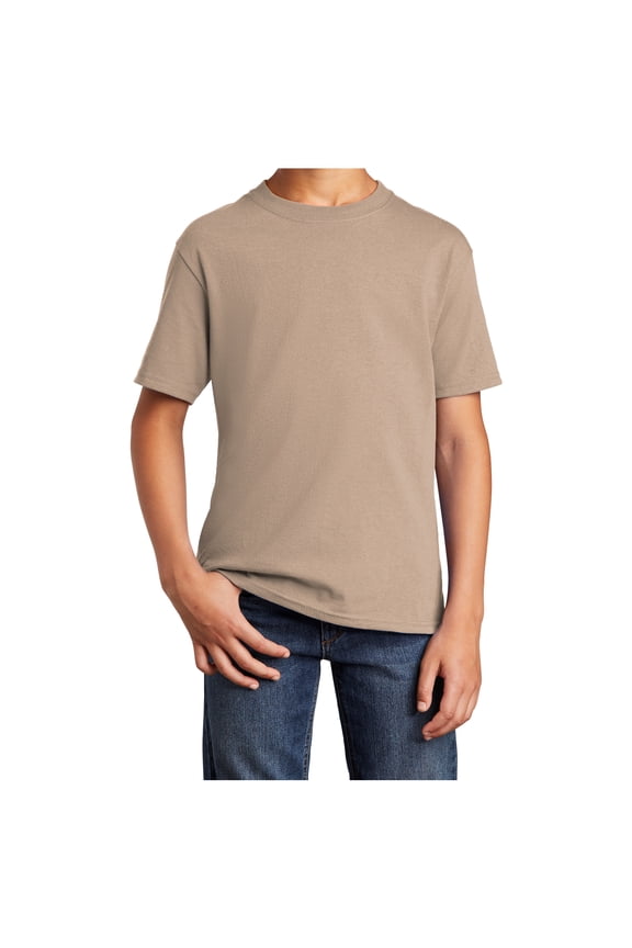 Youth Core Cotton T-Shirts Sand L
