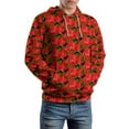 thumbnail image 1 of Yellow Rose Casual Hoodies Man Watercolor Flowers Retro Pattern Sweatshirts Autumn Long Sleeve Street Fashion Oversized Hoodie, 1 of 3