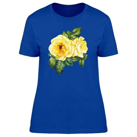 Yellow Rose Flower Watercolors Tee Women's -Image by Shutterstock
