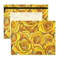 thumbnail image 1 of Yellow Roses 3-Ring Binder Pouches A4 Size Zipper Pocket File Storage 2 Packs, 1 of 6