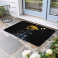 thumbnail image 1 of Yellow Roses Door Mat Indoor Outdoor, Modern Art Splash Flowers Butterfly Non Slip Welcome Mat with Rubber Backing, Absorbent Fabric Front Door Mats Entryway Rug for Home Patio Entrance 18"x30", 1 of 9
