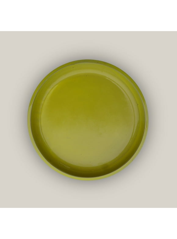 Yellow Round Ceramic Saucer - FREE SHIPPING