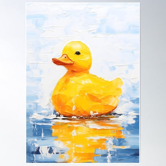 Yellow Rubber Duck Surreal Landscape Wall Art Poster, Poster Home Decor , Poster Print Only