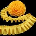 thumbnail image 1 of Ruffle Pleated Lace Trim Satin Ribbon Gather Ruffle Edge for Applique Sewing Crafts, Christmas, Home Decoration(yellow), 1 of 4