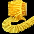 thumbnail image 1 of Yellow Ruffle Ribbon 3inch Wide Ruffle Trim Lace Craft Supply for Sewing, Decor, 1 of 5