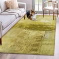 thumbnail image 1 of Yellow Runner Rug 2.7x5 FT, Non Slip Entryway Carpet, Retro Oil Painting Modern Abstract Art Aesthetics Washable Soft Floor Carpet Entrance Mat Non-Shedding Throw Rug for Hallway Laundry Room Bedside, 1 of 9