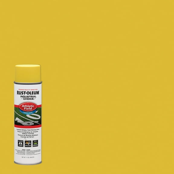 12 Pack, Yellow, Rust-Oleum Industrial Choice Athletic Field Striping Spray Paint- 17 oz