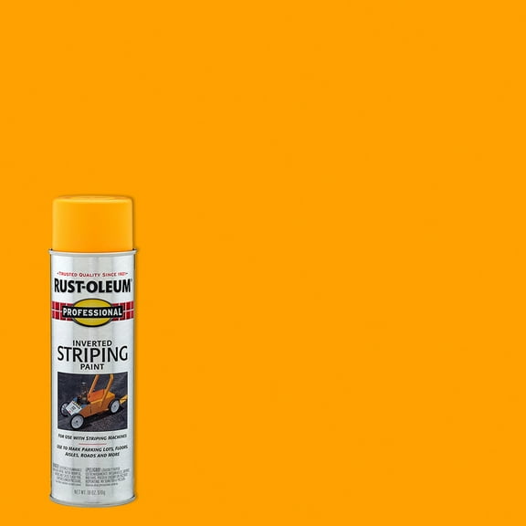 6 Pack, Yellow, Rust-Oleum Professional Inverted Striping Paint Spray-2548838, 18 oz