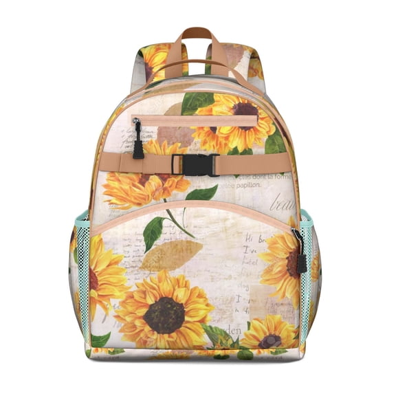 Yellow Rustic Farmhouse Toddler Backpack Spacious Adjustable Straps Chest Strap Water-resistant Lightweight School Backpack for Student and Students