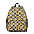 thumbnail image 1 of Yellow Rustic Students Backpack - Boho Sunflower and Butterfly Design with Vintage Floral and Bee Pattern, Durable Lightweight Oxford Fabric for School Use, 1 of 6