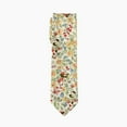 thumbnail image 1 of Yellow - Sage Floral Skinny Necktie, Wedding Tie, Groomsmen Necktie, 1 of 2