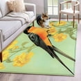thumbnail image 1 of Yellow Sage Green Floral Area Rug 4x6 Washable Rug Non Slip Vintage Summer Bird Botanical Large Area Rug Indoor Floor Carpet for Entryway Bedroom Kitchen Living Room Home Office Dining Room Nursery, 1 of 8