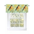 thumbnail image 1 of Yellow Sage Green Floral Curtain Valances for Windows, Vintage Summer Bird Botanical Kitchen Valance Window Treatment, Light Filtering Block Curtains for Bathroom/Bedroom/Living Room 42'' x 12'', 1 of 9