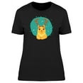 thumbnail image 1 of Yellow Santa With Deer Antlers Tee Women's -Image by Shutterstock, 1 of 2