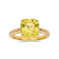 thumbnail image 1 of Yellow Sapphire Asscher Cut Solitaire Ring, 1 of 9