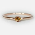 thumbnail image 1 of Yellow Sapphire ring, Round cut gemstone ring, engagement ring 925 sterling silver ring, 1 of 5