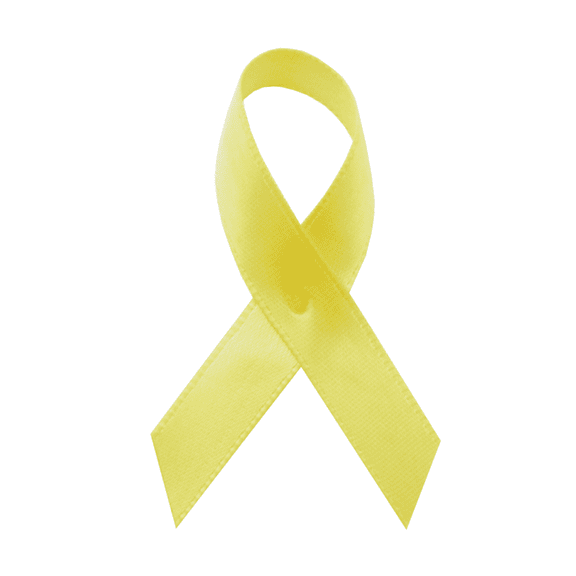 Yellow Satin Awareness Ribbons - Bag of 250 Fabric Ribbons w/ Safety Pins