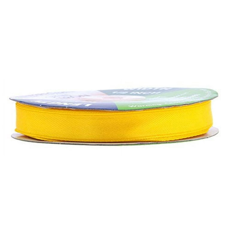 Yellow Satin Ribbon 2 Inch 50 Yard Roll for Gift Wrapping, Weddings, H –  MudraCrafts