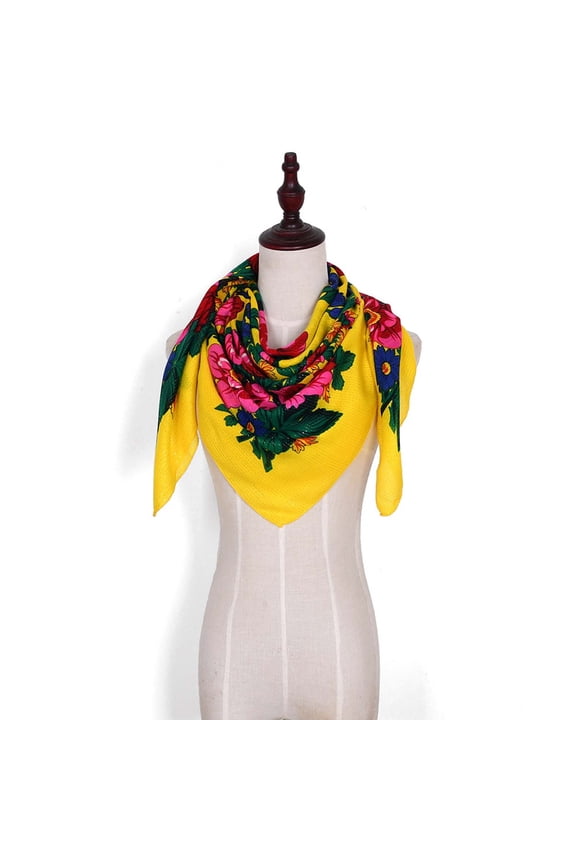 Yellow Scarfs Scarf Women Fashion Bohemian Scarf Ethnic Style Tie Tassel Scarf Prevents In Cape Large Scarf