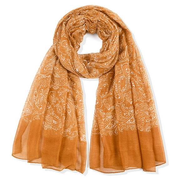Yellow Scarfs Scarf Women Fashion Cashew Printing Paris Gauze Scarf Tie Scarf Prevents In Cape Large Scarf