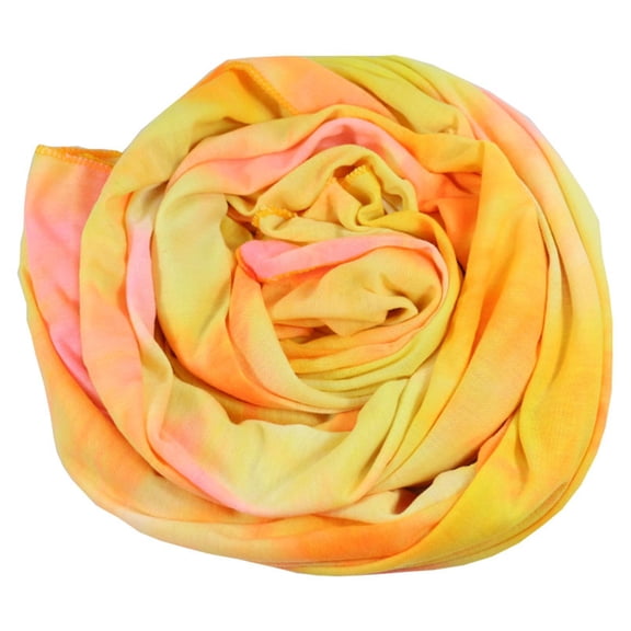 Yellow Scarfs Scarf Women Fashion Tie-dye Printed Turban Cap Knot Hat Multifunction Scarf