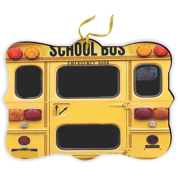 Yellow School Bus Rear Schoolbus School Bus - for Car Interior Rear View Mirror Hanger Car Accessories Interior Decoration Hanging Ornament Fancy Christmas Tree Ornament for Christmas