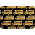thumbnail image 1 of Yellow School Bus Rug Vehicles Bathroom Rugs,Boys Cool Automobile Truck Transportation Kitchen Mat for Teens, Car Theme Room Decor,Black 20"x32", 1 of 5