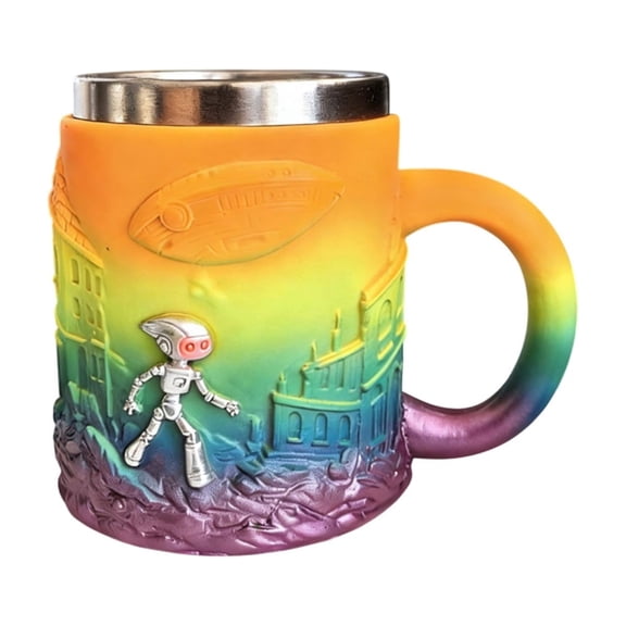 Yellow Science Fiction Themed Cups Technology Cups Coffee Cups Beer Mugs Movie Memorabilia Stainless Steel Mugs Insulated Cup 5.70 Inches Sci-Fi Geek Drinkware