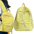 thumbnail image 1 of Yellow Sequin Daypack Backpack, Plush Zipper Pull Lightweight Zipper Pull Lightweight Large Capacity, By Meiiso, 1 of 9