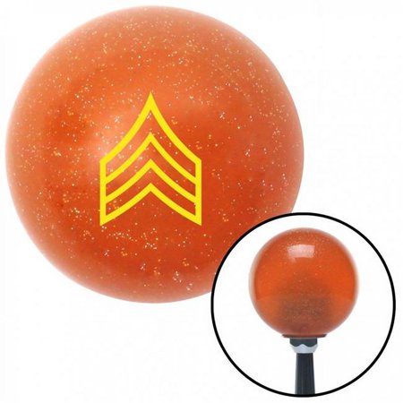 Yellow Sergeant Orange Metal Flake Shift Knob with M16 x 1.5 Insert Shifter Auto