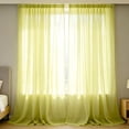 thumbnail image 1 of Yellow Sheer Curtain Panel 55x90 Inch, Light Filtering Voile Window Drape, Rod Pocket Semi-Transparent Privacy Curtains for Bedroom Living Room, 1 of 6