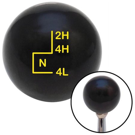 Yellow Shift Pattern 37n Black Shift Knob with M16 x 1.5 Insert Shifter Auto Manual