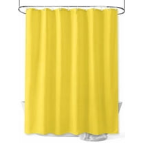 Yellow Shower Curtain, Solid Color Waterproof Shower Curtain Set with 12 Hooks Lightweight Washable Fabric Shower Curtains for Bathroom 36x72 Inches