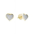 thumbnail image 1 of Yellow Silver Diamond Fine Earrings 1/20 Ctw., 1 of 2