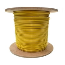 1000ft Yellow 2 Fiber Singlemode Fiber Optic Cable 9/125, Indoor Distribution, Riser Rated (CMR), Bare End, High-Speed Data Transmission