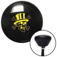 thumbnail image 1 of Yellow Skull 4 Black Retro Shift Knob with M16 x 1.5 Insert Shifter Auto Manual, 1 of 1