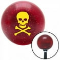thumbnail image 1 of Yellow Skull & Bones Red Metal Flake Shift Knob with M16 x 1.5 Insert Shifter, 1 of 1