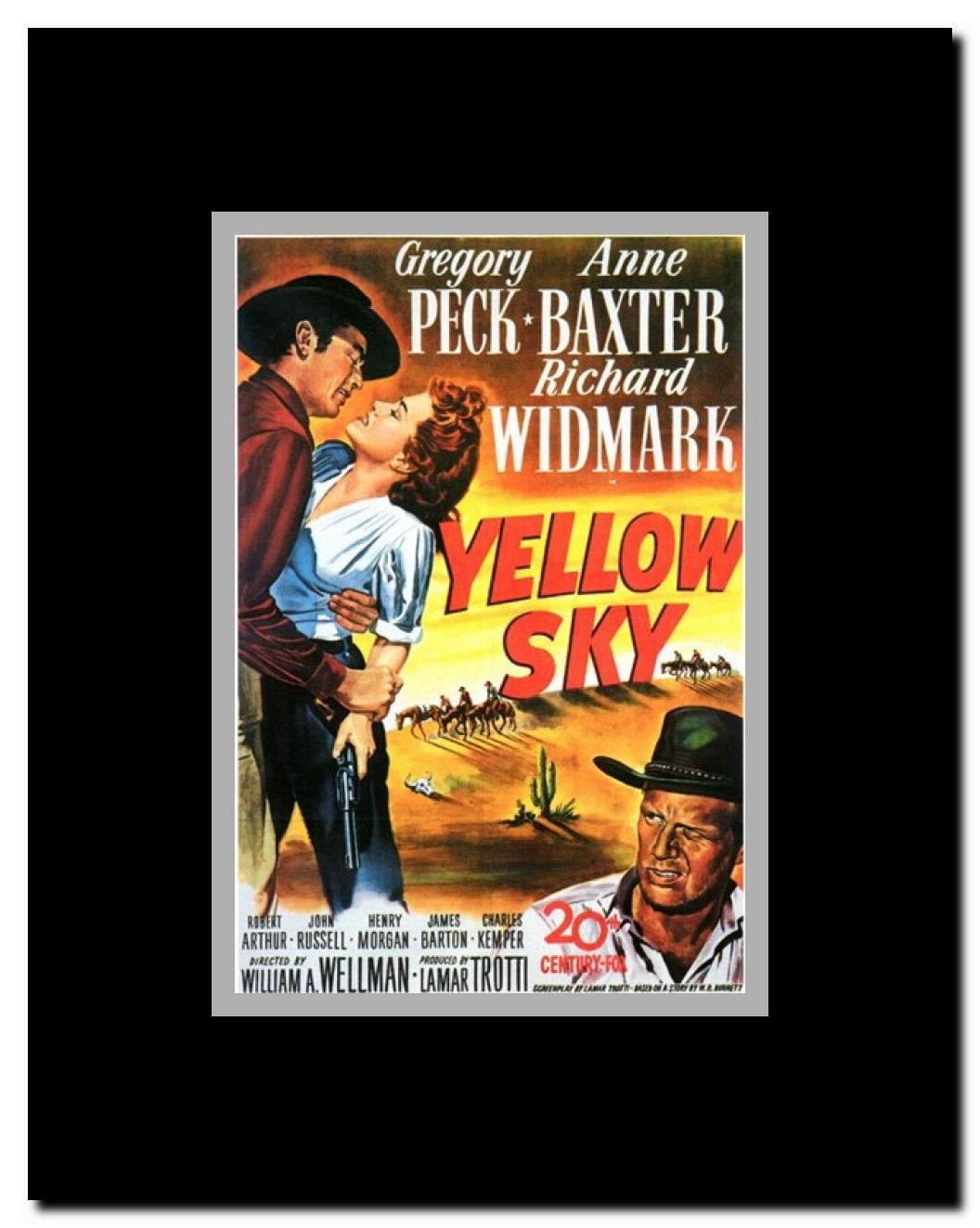Yellow Sky Framed Movie Poster